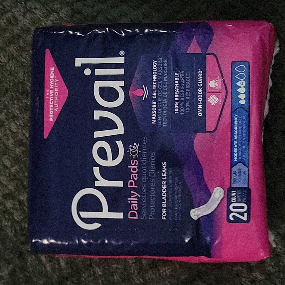 2 Packs (40 total)Prevail Daily Pads for Bladder Leaks